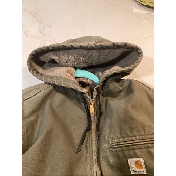 SOLD SOLD Carhartt Womens Sierra Jacket Sz M Sherpa Lining Olive Moss Vintage - Picture 5 of 11